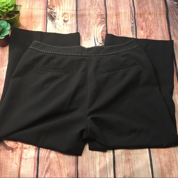 LARRY LEVINE Stretch Black Pants Capris Size 6 - Picture 6 of 6